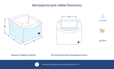 Купити Harley and Cho Discovery Grey Автомобільне крісло для собак