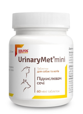 Вітаміни - Dolfos UrinaryMet mini - дієтична добавка від проблем з сечовидільною системою для собак і котів