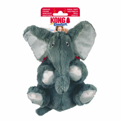 Іграшки - KONG Comfort Kiddos Elephant Іграшка для собак, М'яке Слоненя з пискавкою