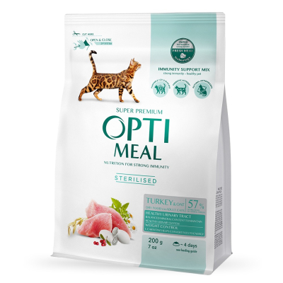 Сухий корм - Сухий корм Optimeal з індичкою та вівсом для стерилізованих кішок та кастрованих котів