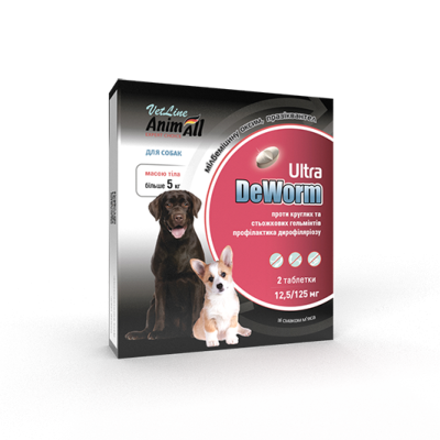 Засоби від паразитів - AnimAll VetLine DeWorm Ultra Антигельмінтний препарат для собак від 5 кг