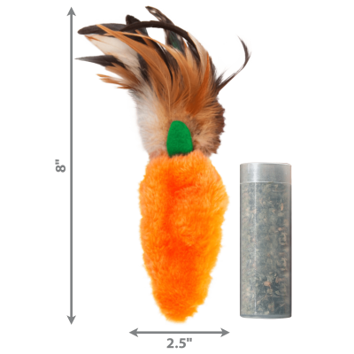 Купити KONG Refillables Carrot Feather Іграшка для котів, морква з пір'ям