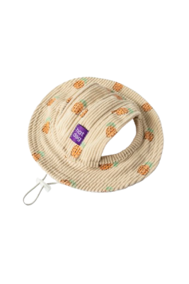 Прогулянки - Hat-Dog Панама з вельвету для собак, ананаси