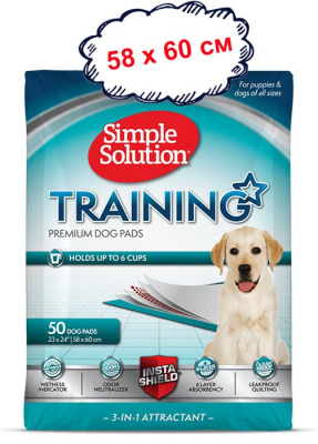 Догляд та гігієна - Simple Solution Training Premium Dog Pads - вологопоглинаючі гігієнічні пелюшки преміум для собак