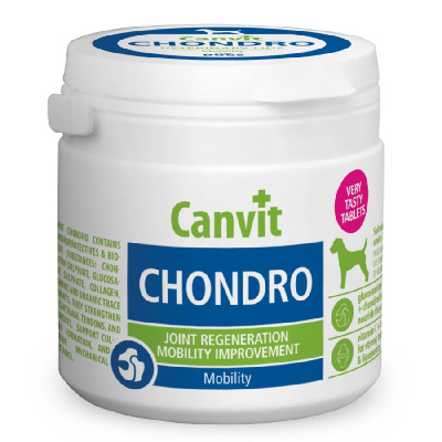 Вітаміни - Canvit Chondro для собак зі симптомами порушень рухової функції, з проблемами опорно-рухового, сухожильного апарату, остеоартриті