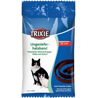 Засоби від паразитів - Trixie Flea and Tick Collar - інсектицидний біо-нашийник від бліх і кліщів для котів