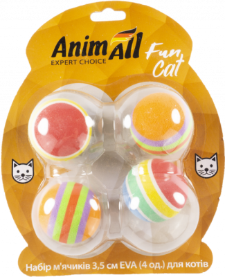 Іграшки - AnimAll Fun Cat EVA Набір м'ячиків для котів