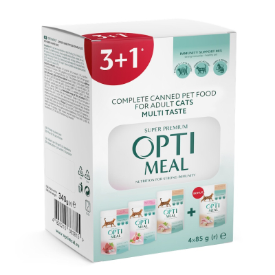 Вологий корм - Adult Cats Multi Taste "Набір вологого корму для дорослих котів" (3+1)