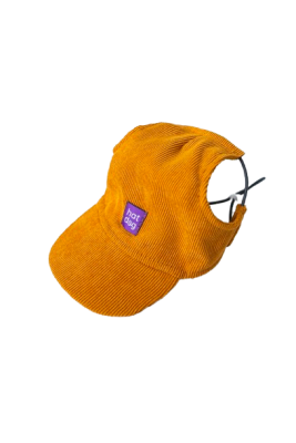 Прогулянки - Hat-Dog Кепка з вельвету для собак, гірчична
