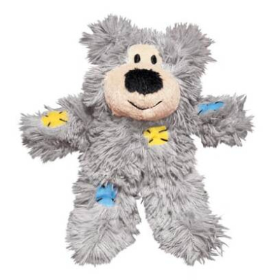 Іграшки - KONG Softies Patchwork Bear Іграшка для котів, Ведмедик сірий