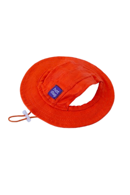 Прогулянки - Hat-Dog Панама з льону для собак, мандарин