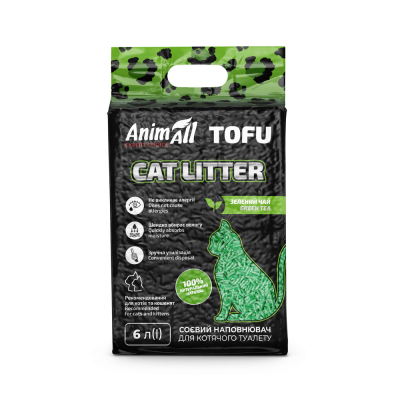 Наповнювач для туалету - AnimAll Tofu Соєвий наповнювач з ароматом зеленого чаю