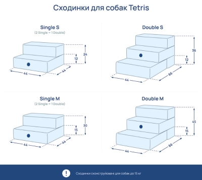 Купити Harley and Cho Tetris Wine Velur double Сходинки для собак