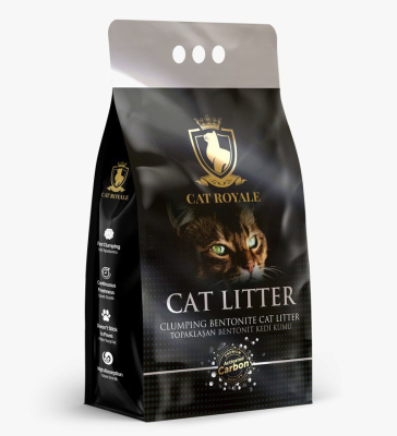 Наповнювач для туалету - CAT ROYALE Комкуючий бентонітовий наповнювач для котячого туалету, з активованим вугіллям
