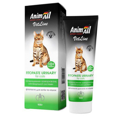Вітаміни - AnimAll VetLine Urinary Фітопаста для запобігання захворювань сечовидільної системи у кішок