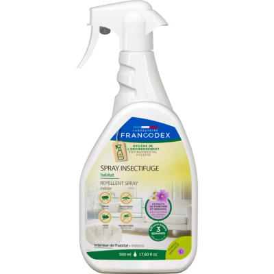 Засоби від паразитів - Francodex Laboratoire Enviroment Repellent Spray Спрей-репелент від бліх і кліщів для місць перебування тварин з гераніолом
