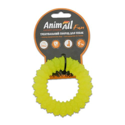 Іграшки - AnimAll Fun Іграшка кільце з шипами, жовте