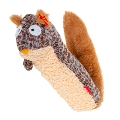 Іграшки - Collar GiGwi Plush Іграшка для собак Білка з пищалкою