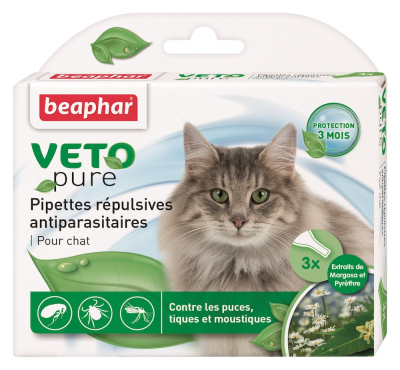 Засоби від паразитів - Beaphar Bio Spot On Veto pure Краплі від бліх, кліщів та комарів для котів