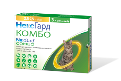 Засоби від паразитів - NexGard Combo Краплі проти паразитів для котів