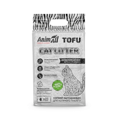 Наповнювач для туалету - AnimAll Tofu Соєвий наповнювач з активованим вугіллям