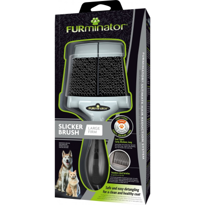 Догляд та гігієна - FURminator Slicker Brush Щітка-пуходерка для котів і собак, жорстка