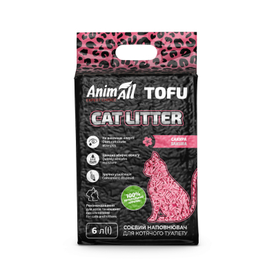 Наповнювач для туалету - AnimAll Tofu Соєвий наповнювач з ароматом сакури