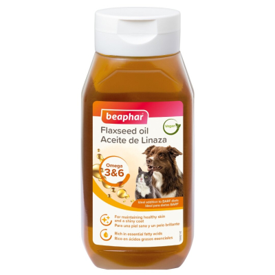 Вітаміни - Beaphar Flaxseed Oil Лляна олія для собак та котів