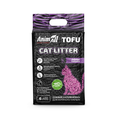 Наповнювач для туалету - AnimAll Tofu Соєвий наповнювач з ароматом лаванди