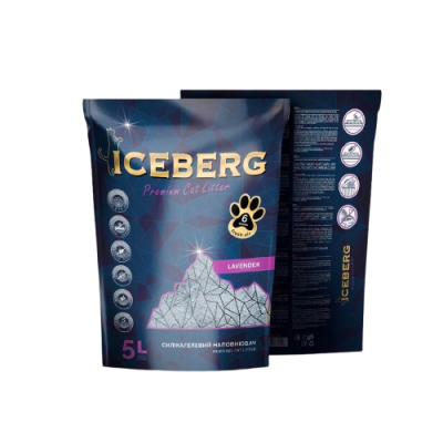 Наповнювач для туалету - Iceberg Наповнювач силікагелевий для котячого туалету з ароматом лаванди