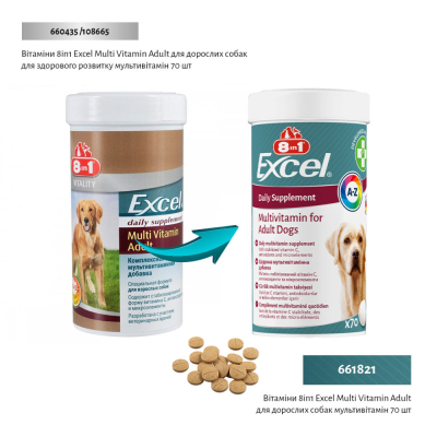 Купити 8in1 Excel Multi Vitamin Adult Мультивітамінний комплекс для дорослих собак