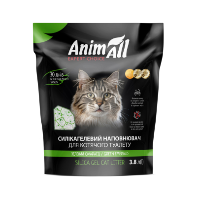 Наповнювач для туалету - AnimAll Наповнювач силікагелевий "Зелений смарагд"