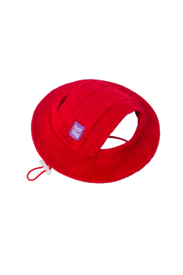 Прогулянки - Hat-Dog Панама з вельвету для собак, червона