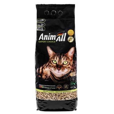 Наповнювач для туалету - AnimAll Деревний наповнювач для котів
