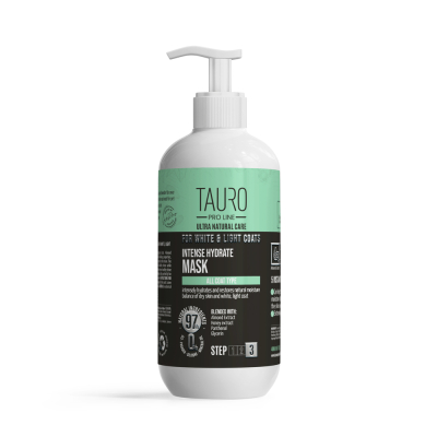 Шампуні та засоби для догляду - Tauro Pro Line Ultra Natural Care Інтенсивно зволожуюча маска для шерсті та шкіри собак і котів білого, світлого забарвлення