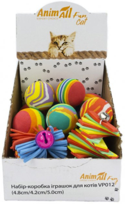 Іграшки - AnimAll Fun Cat Набір-коробка іграшок для котів, 18 шт