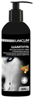 Шампуні та засоби для догляду - Unicum Шампунь для довгошерстих собак з мигдальним маслом