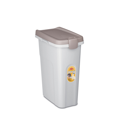 Миски - Stefanplast Контейнер для корму 25 л (10 кг), білий з бежевим