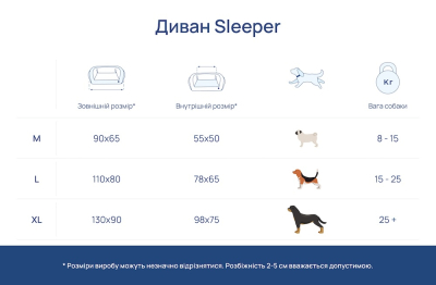Купити Harley and Cho Sleeper Biege Диван для собак