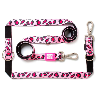Амуніція - Max & Molly Urban Pets Multi-Function Leash Leopard Pink Повідець для собак