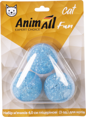Іграшки - AnimAll Fun Cat Набір гліцеринових м'ячиків для котів