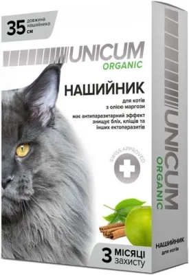 Засоби від паразитів - Unicum ORGANIC - Нашийник від бліх та кліщів для котів