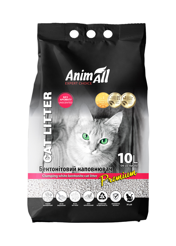 Наповнювач для туалету - AnimAll Бентонітовий Наповнювач для котячого туалету, без аромату