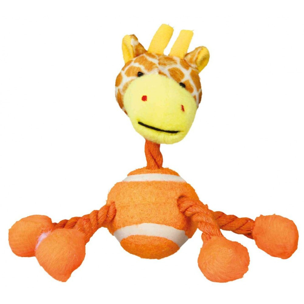 Іграшки - Trixie Tennis ball - іграшка мотузкова з тенісним м'ячем для собак