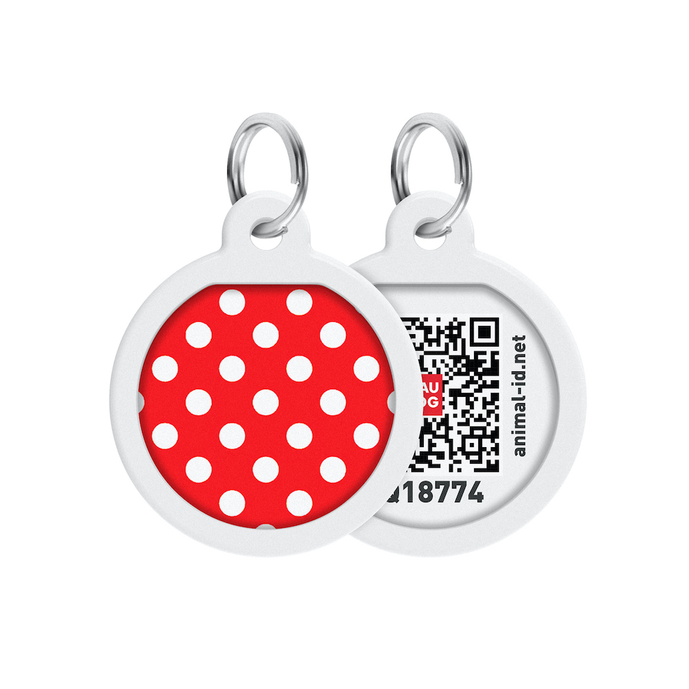 Амуніція - Collar WAUDOG Smart ID Адресник з QR-паспортом "Горох"