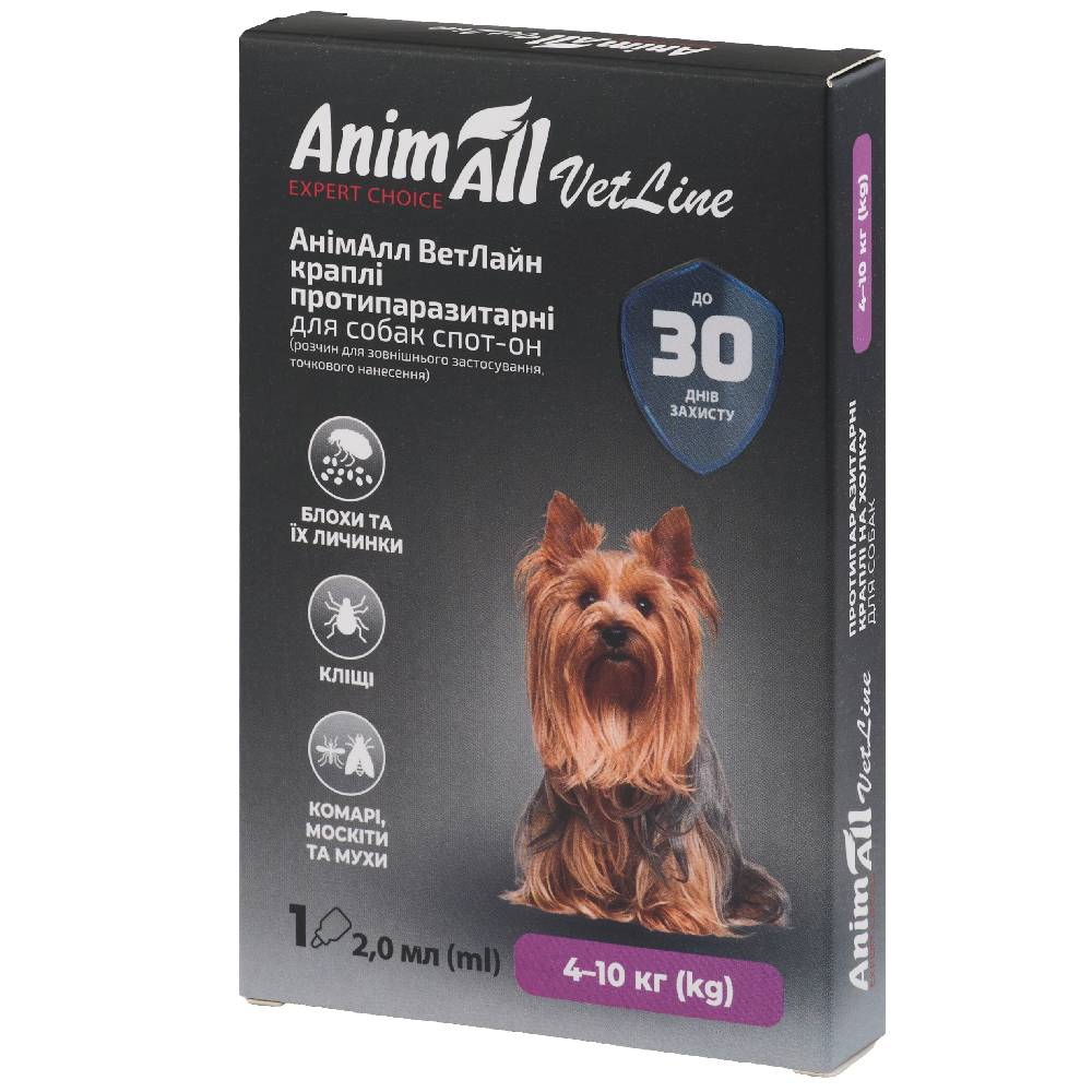Засоби від паразитів - AnimAll VetLine Spot-On Краплі від бліх і кліщів для собак