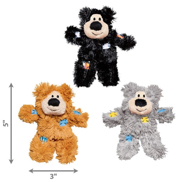 Іграшки - KONG Softies Patchwork Bear Іграшка для котів, Ведмедик сірий