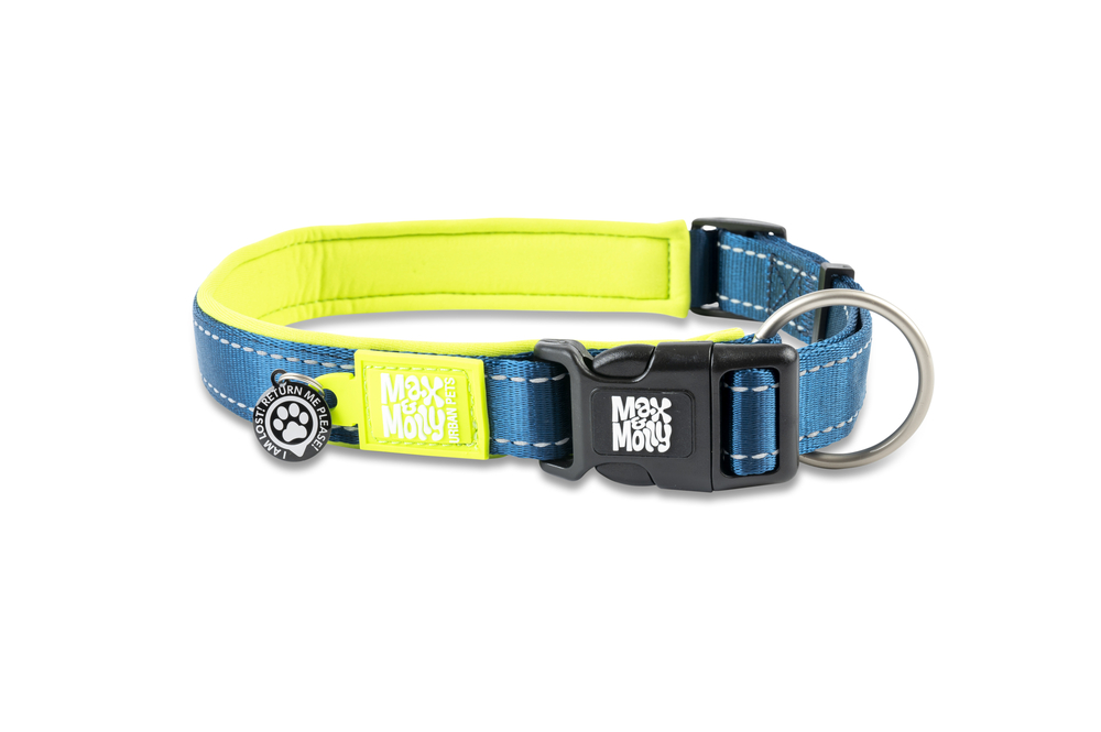 Амуніція - Max & Molly Urban Pets Smart ID Collar Matrix Lime Green Нашийник для собак