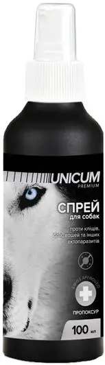 Засоби від паразитів - Unicum Premium - Спрей від бліх та кліщів для собак (пропоксур)