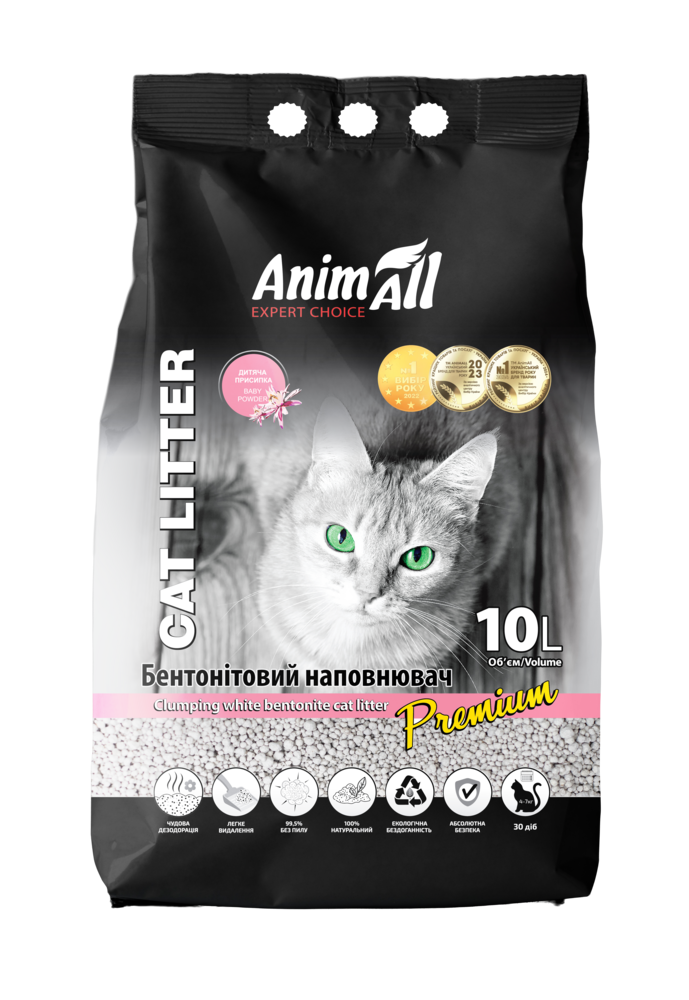 Наповнювач для туалету - AnimAll Baby Powder Бентонітовий Наповнювач для котячого туалету